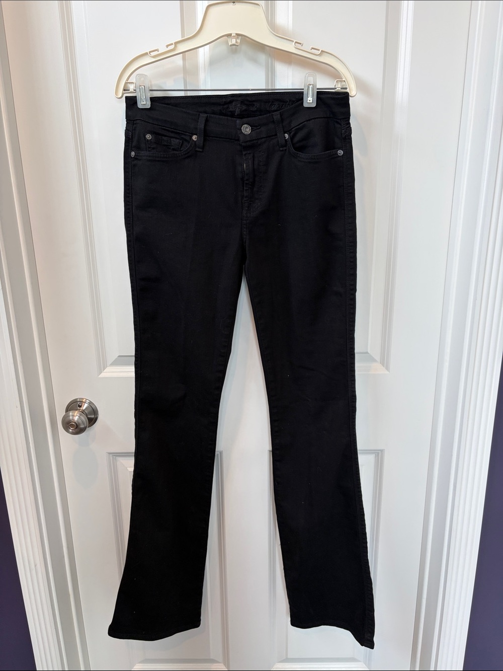 7 For All Mankind Black Flare Jeans
